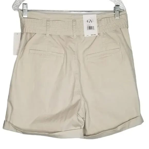 Gloria Vanderbilt Women's Trapunto Self Belt Vacation Shorts, Size 10 New - Picture 4 of 13